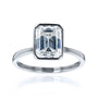 Kobelli 2.5ct Emerald Diamond Bezel Solitaire Engagement Ring