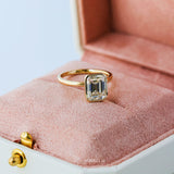 Kobelli 2.5ct Emerald Diamond Bezel Solitaire Engagement Ring