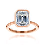 Kobelli 3.5ct Emerald Diamond Bezel Solitaire Engagement Ring