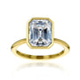 Kobelli 3.5ct Emerald Diamond Bezel Solitaire Engagement Ring