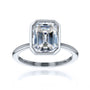 Kobelli 3.5ct Emerald Diamond Bezel Solitaire Engagement Ring