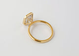 Kobelli 3.5ct Emerald Diamond Bezel Solitaire Engagement Ring