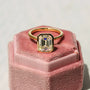 Kobelli 3.5ct Emerald Diamond Bezel Solitaire Engagement Ring