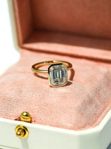 Kobelli 3.5ct Emerald Diamond Bezel Solitaire Engagement Ring