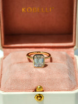 Kobelli 3.5ct Emerald Diamond Bezel Solitaire Engagement Ring