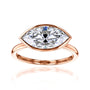 Kobelli 2.5 Carat Marquise Diamond Bezel Solitaire Ring