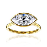 Kobelli 2.5 Carat Marquise Diamond Bezel Solitaire Ring