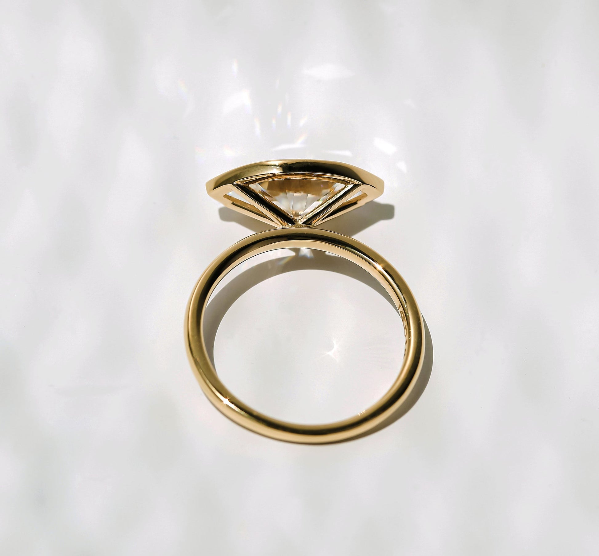 Kobelli 2.5 Carat Marquise Diamond Bezel Solitaire Ring