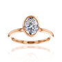 Kobelli 1 Carat Oval Diamond Bezel Solitaire Engagement Ring