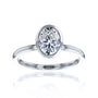 Kobelli 1 Carat Oval Diamond Bezel Solitaire Engagement Ring