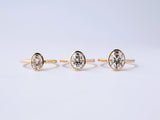 Kobelli Oval Diamond Bezel Solitaire Engagement Rings