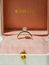 Kobelli 1 Carat Oval Diamond Bezel Solitaire Engagement Ring