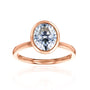 Kobelli 2 Carat Oval Diamond Bezel Solitaire Engagement Ring