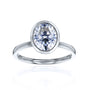 Kobelli 2 Carat Oval Diamond Bezel Solitaire Engagement Ring