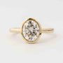 Kobelli 2 Carat Oval Diamond Bezel Solitaire Engagement Ring