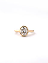 Kobelli 2 Carat Oval Diamond Bezel Solitaire Engagement Ring