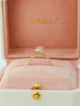 Kobelli 2 Carat Oval Diamond Bezel Solitaire Engagement Ring