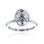Kobelli 3 Carat Oval Diamond Bezel Solitaire Engagement Ring