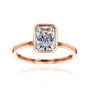 Kobelli 1.5ct Radiant Diamond Bezel Solitaire Engagement Ring