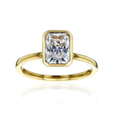 Kobelli 1.5ct Radiant Diamond Bezel Solitaire Engagement Ring