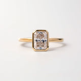 Kobelli 1.5ct Radiant Diamond Bezel Solitaire Engagement Ring