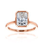 Kobelli 2.5ct Radiant Diamond Bezel Solitaire Engagement Ring