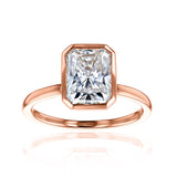Kobelli 2.5ct Radiant Diamond Bezel Solitaire Engagement Ring