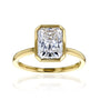Kobelli 2.5ct Radiant Diamond Bezel Solitaire Engagement Ring