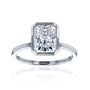 Kobelli 2.5ct Radiant Diamond Bezel Solitaire Engagement Ring