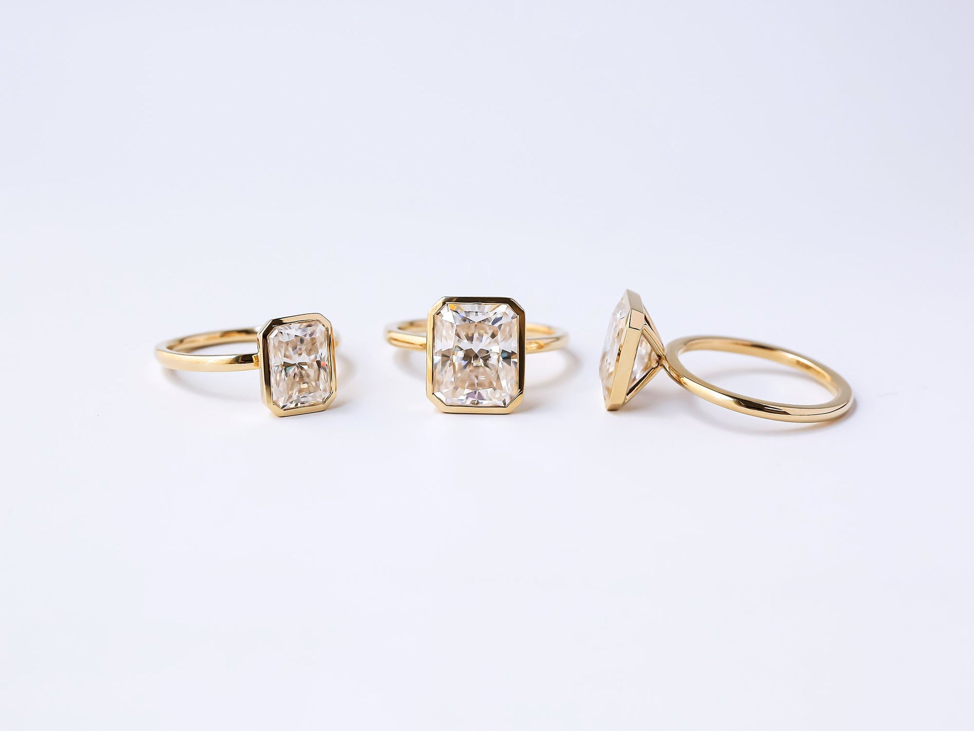 Kobelli 5.25ct Radiant Diamond Bezel Solitaire Engagement Ring