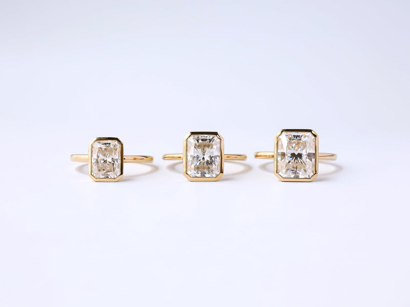 Kobelli 5.25ct Radiant Diamond Bezel Solitaire Engagement Ring