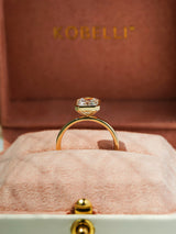 Kobelli 2.5ct Radiant Diamond Bezel Solitaire Engagement Ring