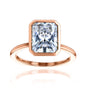 Kobelli 3.75ct Radiant Diamond Bezel Solitaire Engagement Ring