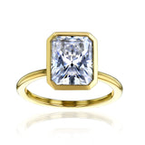 Kobelli 3.75ct Radiant Diamond Bezel Solitaire Engagement Ring