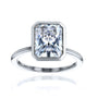 Kobelli 3.75ct Radiant Diamond Bezel Solitaire Engagement Ring
