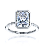 Kobelli 3.75ct Radiant Diamond Bezel Solitaire Engagement Ring