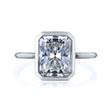 Kobelli 3.75ct Radiant Diamond Bezel Solitaire Engagement Ring