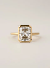 Kobelli 3.75ct Radiant Diamond Bezel Solitaire Engagement Ring