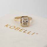 Kobelli 3.75ct Radiant Diamond Bezel Solitaire Engagement Ring