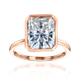 Kobelli 5.25ct Radiant Diamond Bezel Solitaire Engagement Ring