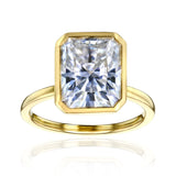 Kobelli 5.25ct Radiant Diamond Bezel Solitaire Engagement Ring