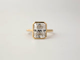 Kobelli 5.25ct Radiant Diamond Bezel Solitaire Engagement Ring