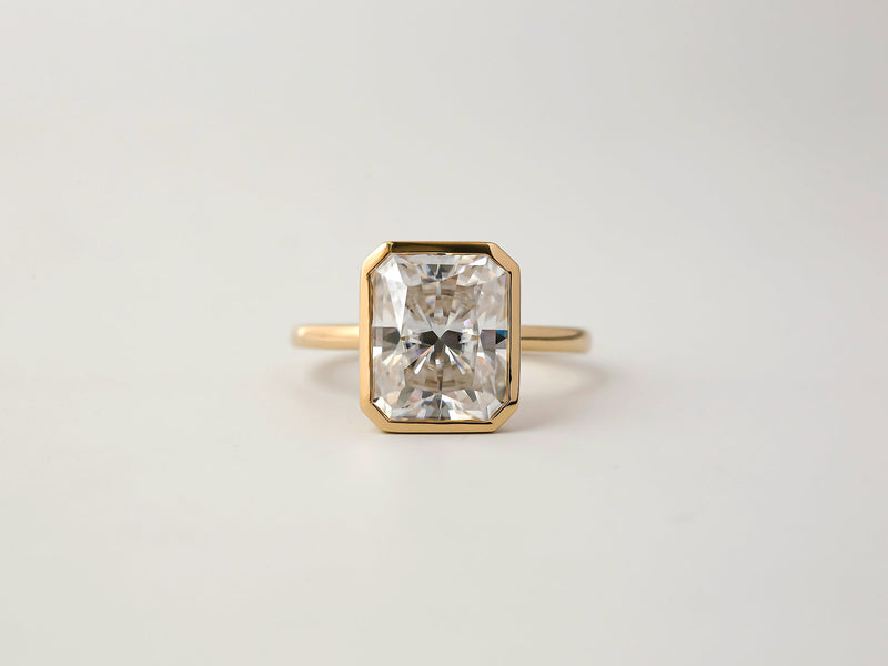 Kobelli 5.25ct Radiant Diamond Bezel Solitaire Engagement Ring