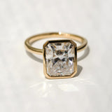 Kobelli 5.25ct Radiant Diamond Bezel Solitaire Engagement Ring