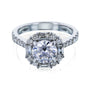 Kobelli Jemma Round Moissanite & Baguette Diamond Ring