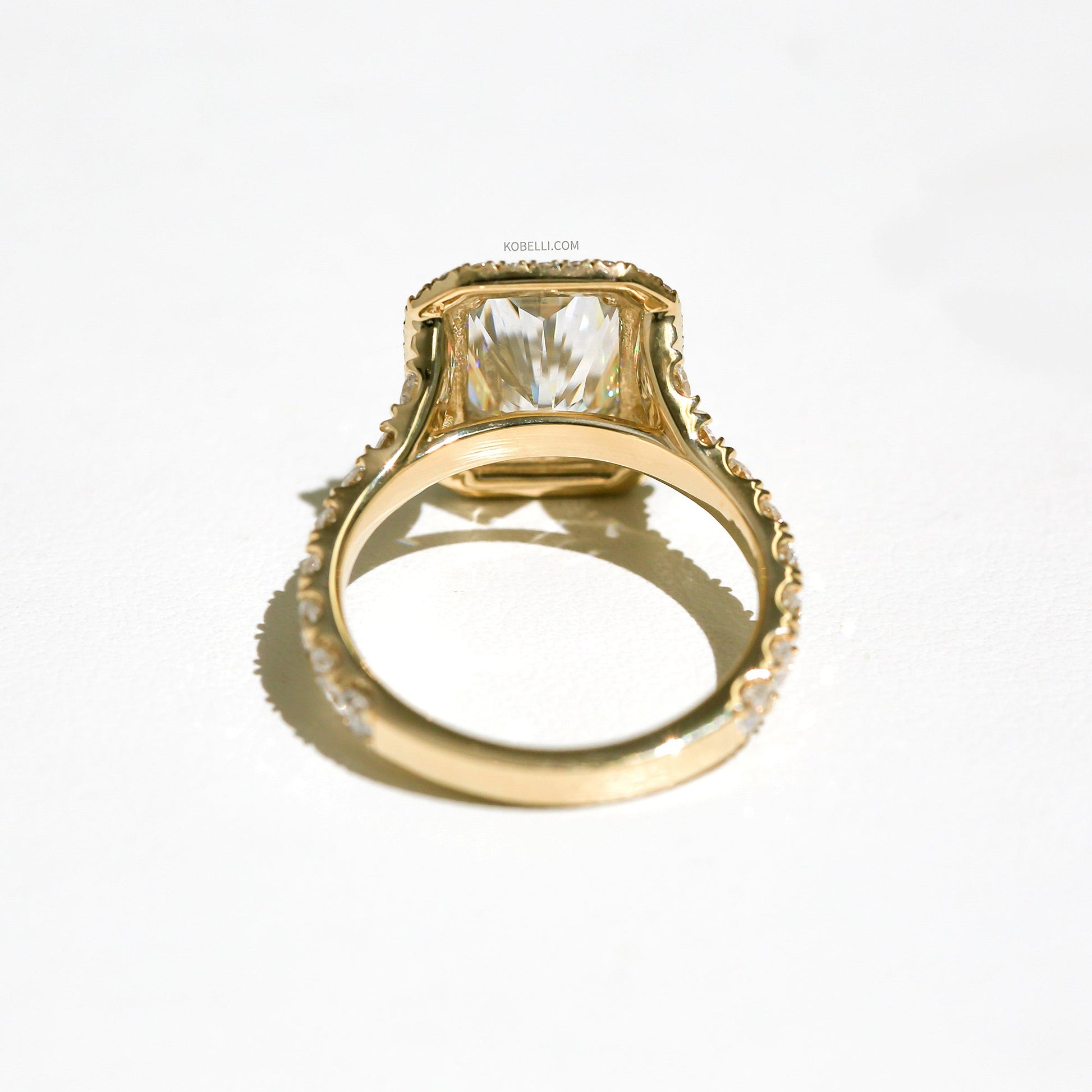 Kobelli Large Radiant Double Halo Engagement Ring