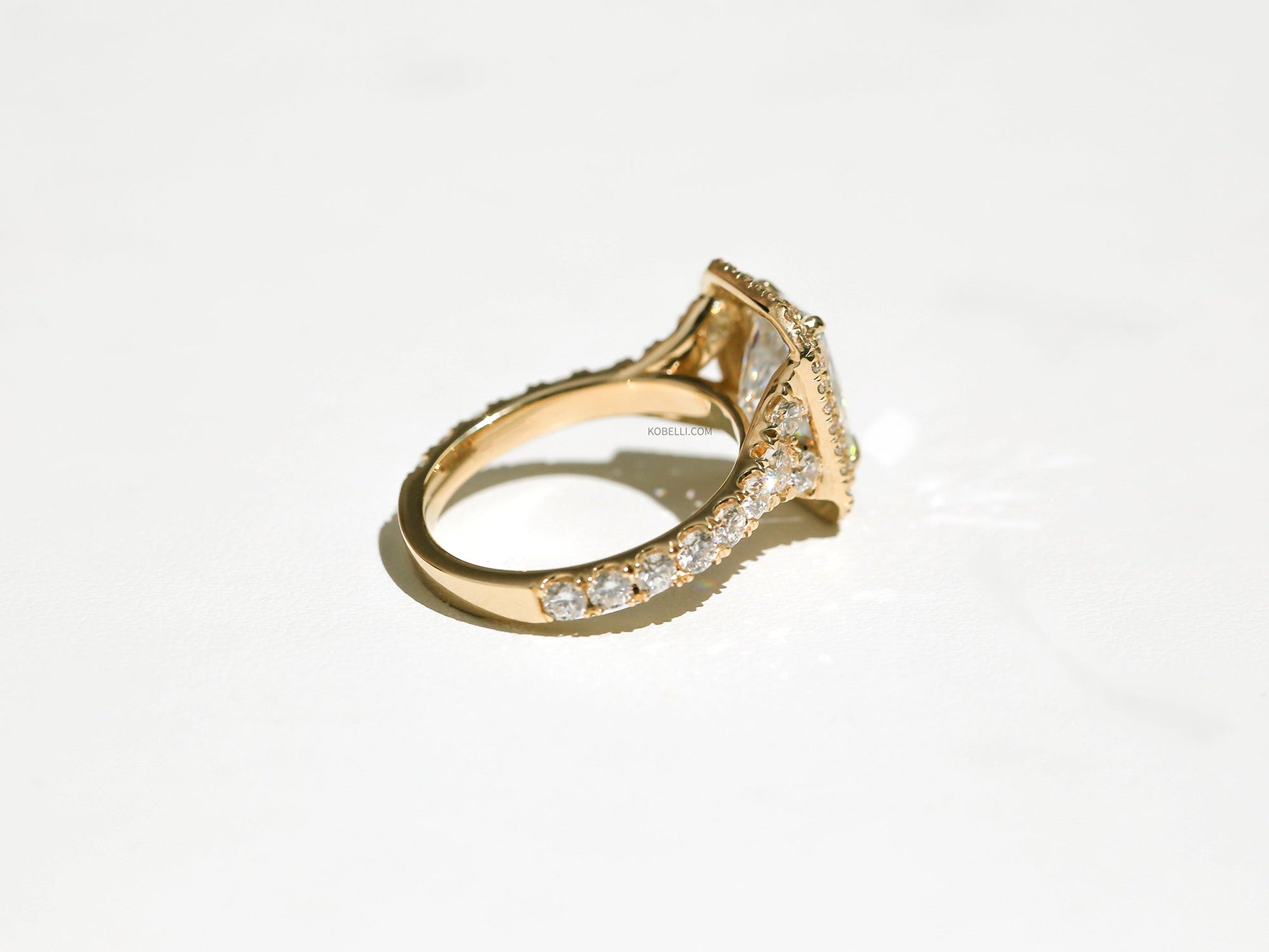 Kobelli Large Radiant Double Halo Engagement Ring