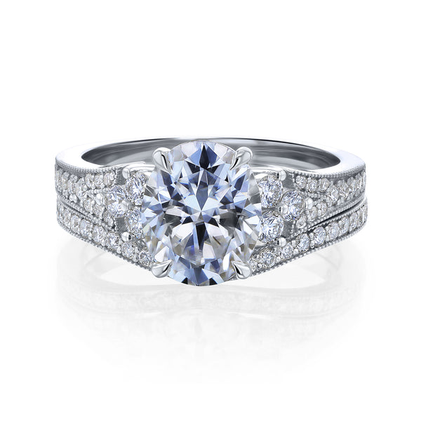 Kobelli Grown - 2pc Interlaken LG Diamond Wedding Set