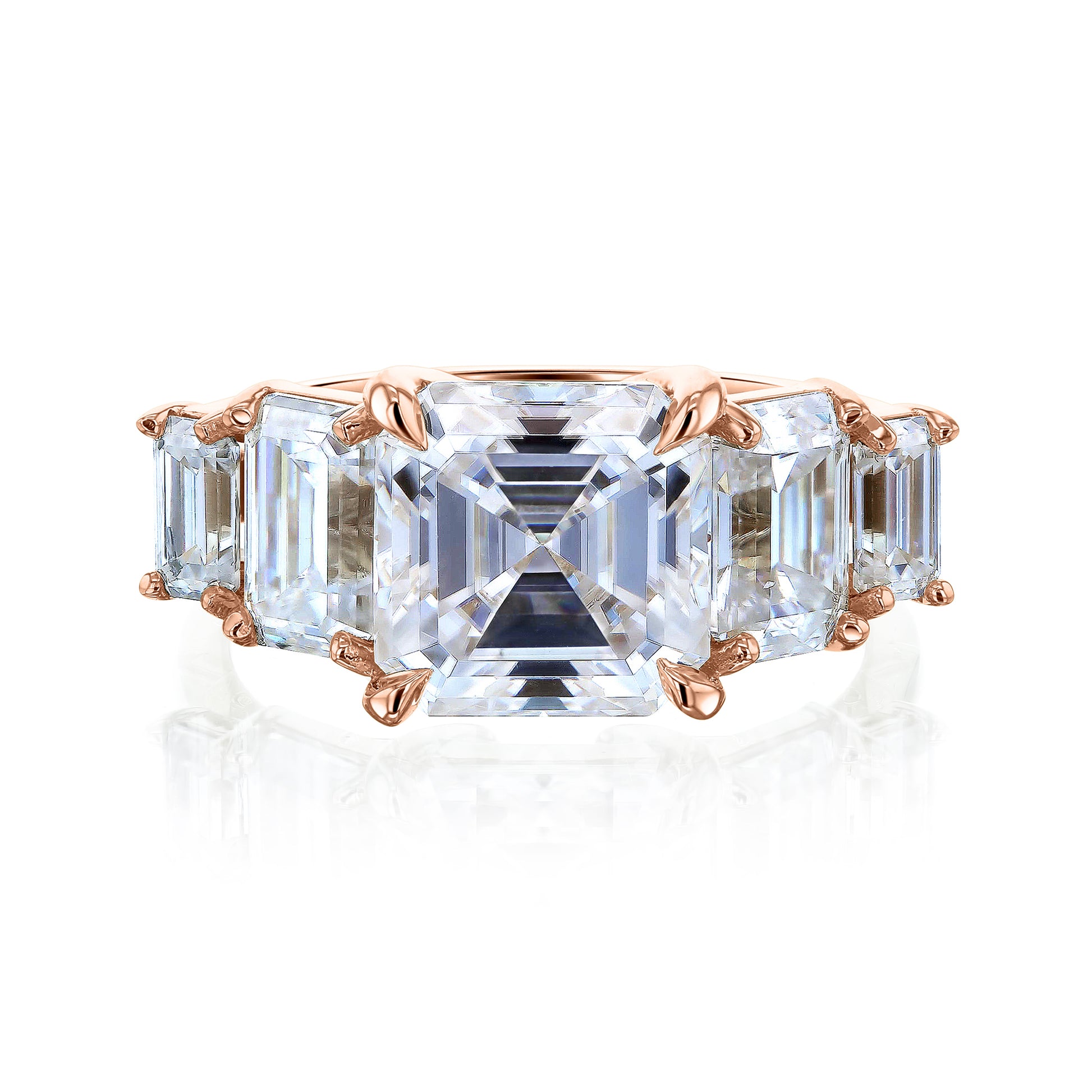5-stone ring in rose gold