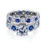 Kobelli Art Deco Hexagonal Eternity Bridal Rings